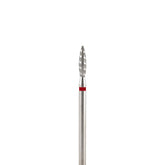 Fresa/Broca de diamante, forma de llama roja 2.5 T sin punta